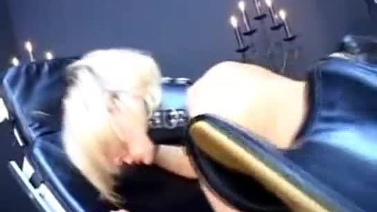 Slave girl getting her pussy fucked by strapon from behind spanked sucking strapon mistress in the d