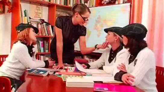 Bdsm bitches in school learn about how to fuck in bondage