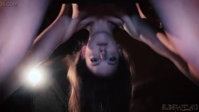 Punished teen mouth fucked while tied up in first time bondage