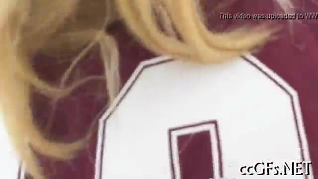 Huge jock enters mouth of a teen
